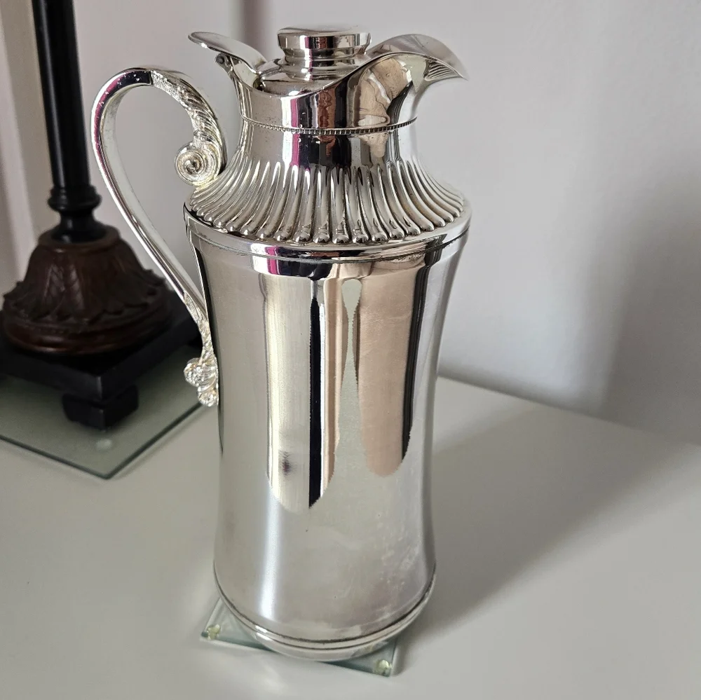 Vintage Insulated Silver Carafe/Pitcher - Picture 2 of 13